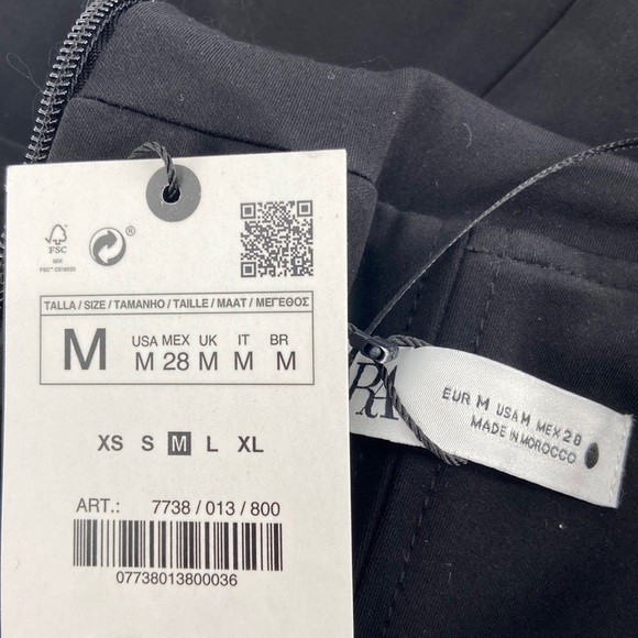 Zara Women's Black Draped Choker Midi Dress Size M - Picture 9 of 11